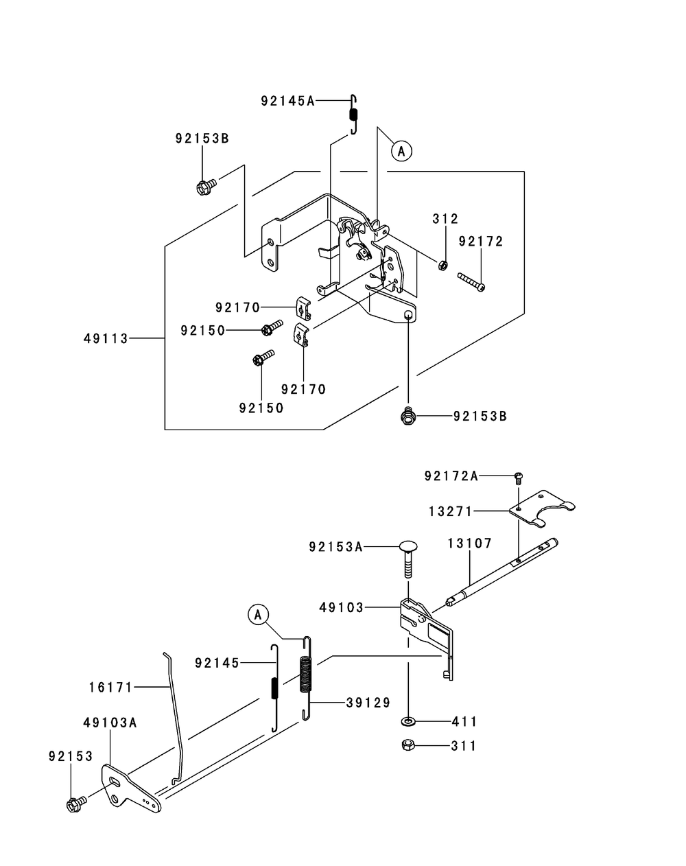 Kawasaki Fr730v-As21 Control Equipment Diagram and Parts List for Z-FORCESZ48 (17AIDGHB-17AIDGHB010)(2015) Cub Cadet Lawn Tractor